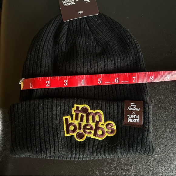 Tim Hortons x Justin Bieber Black Beanie Toque - Picture 11 of 13